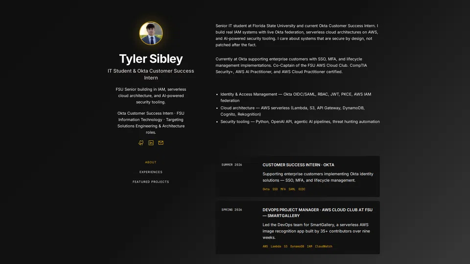 Homepage snapshot at launch