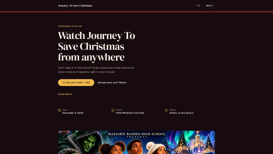Homepage snapshot at launch