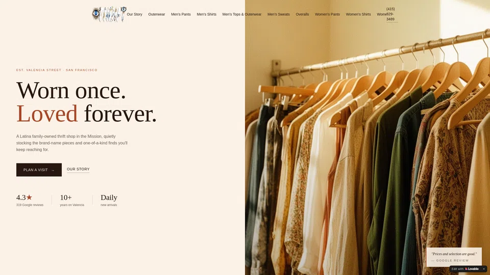 Homepage snapshot at launch
