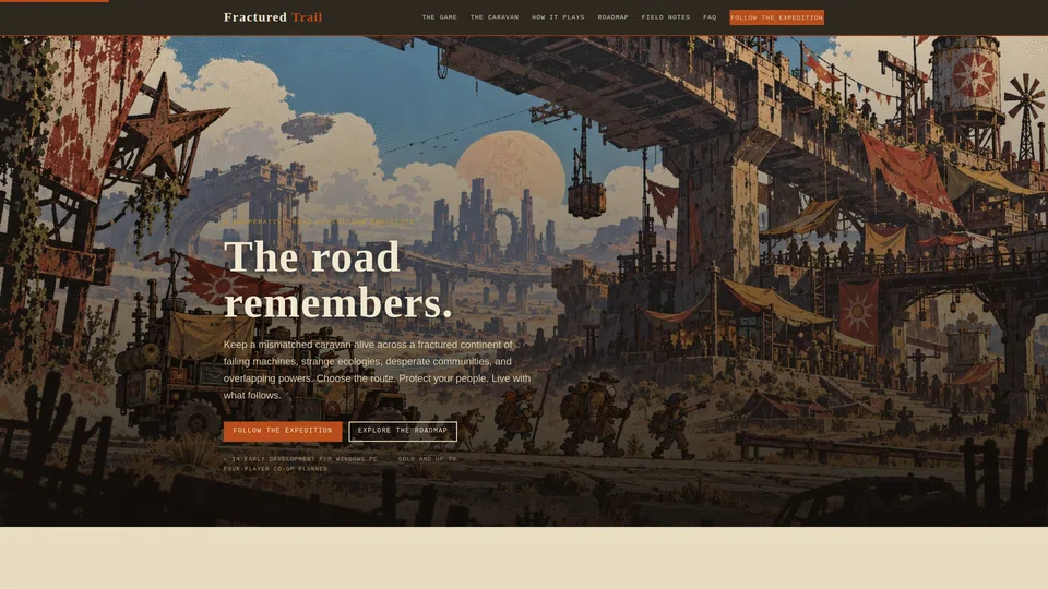Homepage snapshot at launch