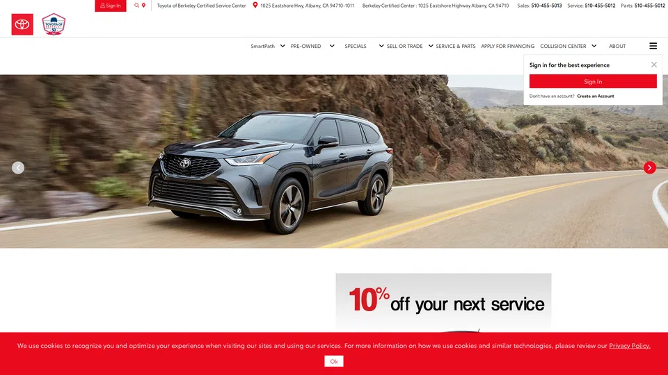 Homepage snapshot at launch