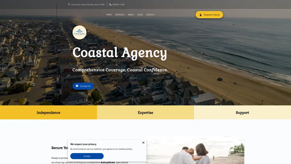 Homepage snapshot at launch
