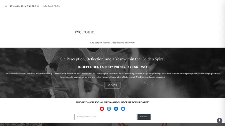 Homepage snapshot at launch