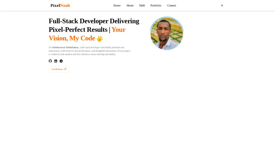 Homepage snapshot at launch