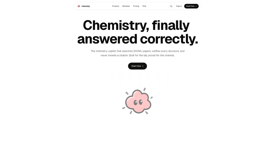 Homepage snapshot at launch