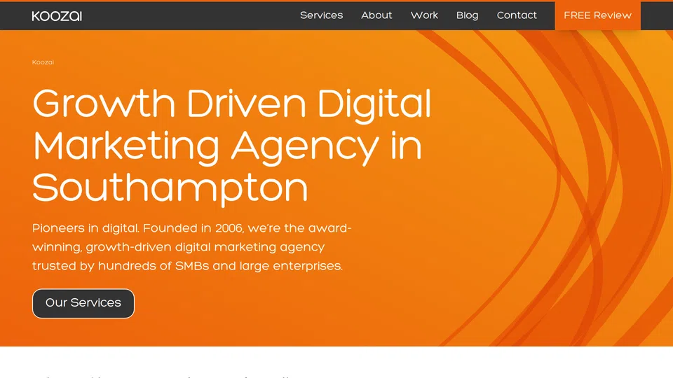 Homepage snapshot at launch