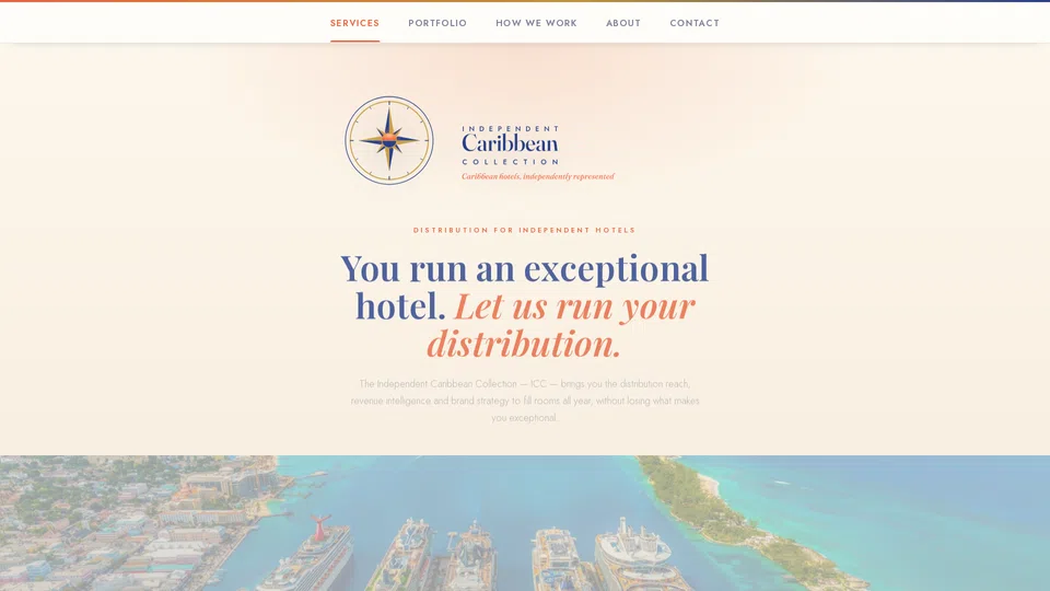 Homepage snapshot at launch