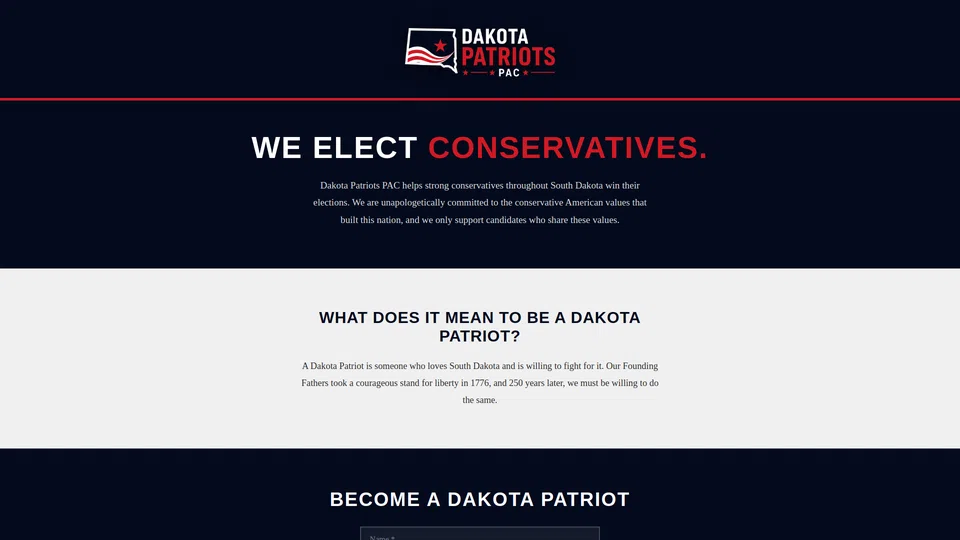 Homepage snapshot at launch