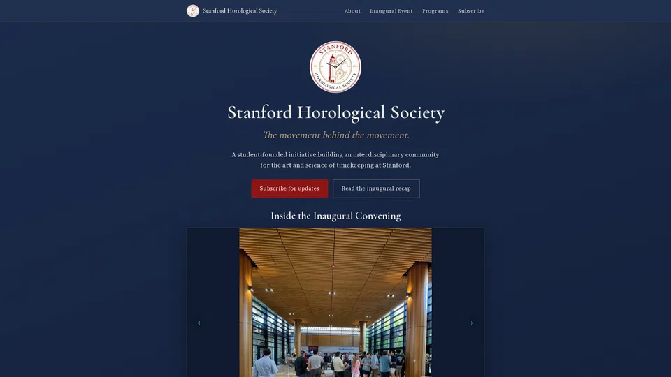 Homepage snapshot at launch