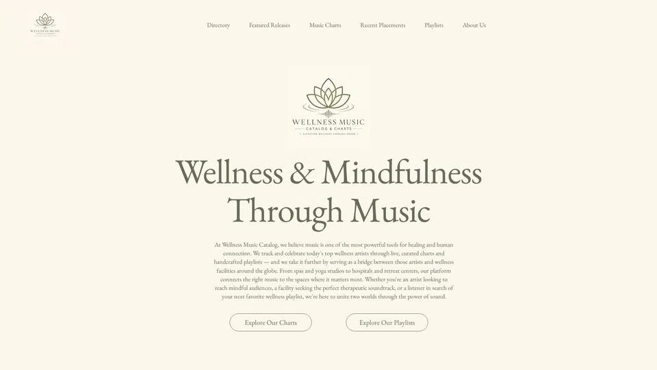 Homepage snapshot at launch