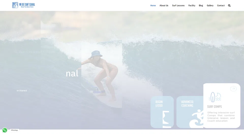 Homepage snapshot at launch