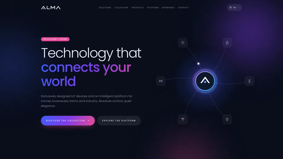 Homepage snapshot at launch