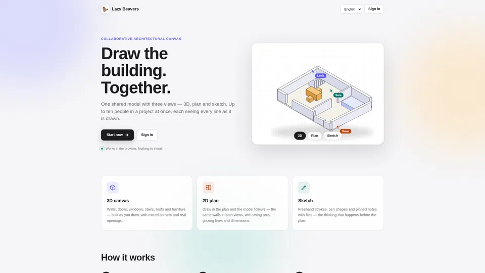 Homepage snapshot at launch
