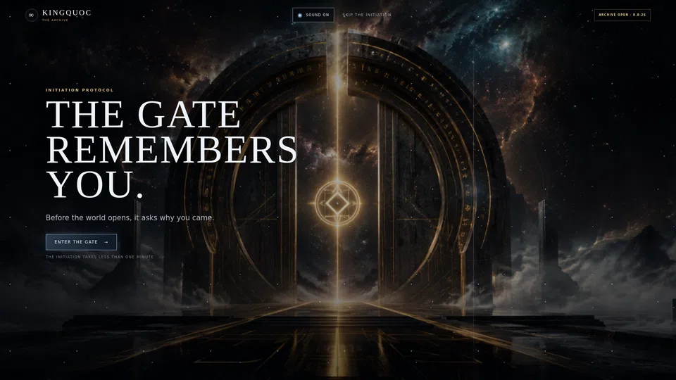 Homepage snapshot at launch