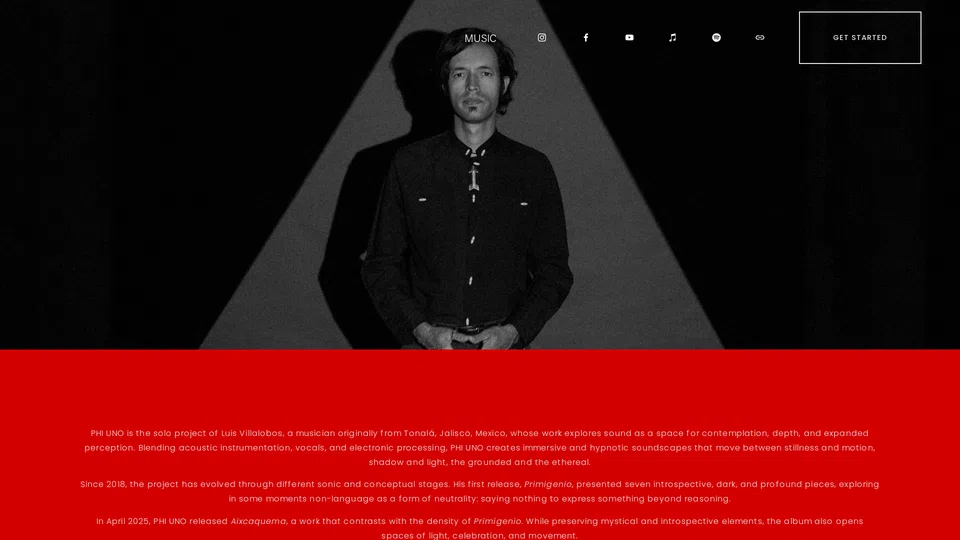 Homepage snapshot at launch