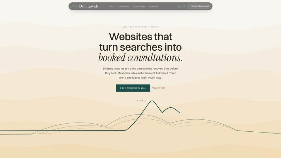 Homepage snapshot at launch