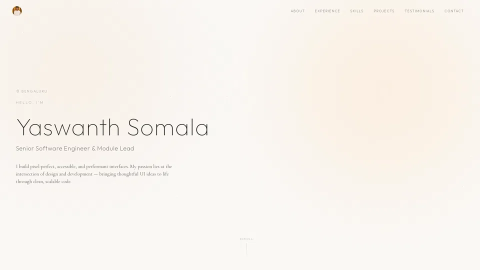 Homepage snapshot at launch