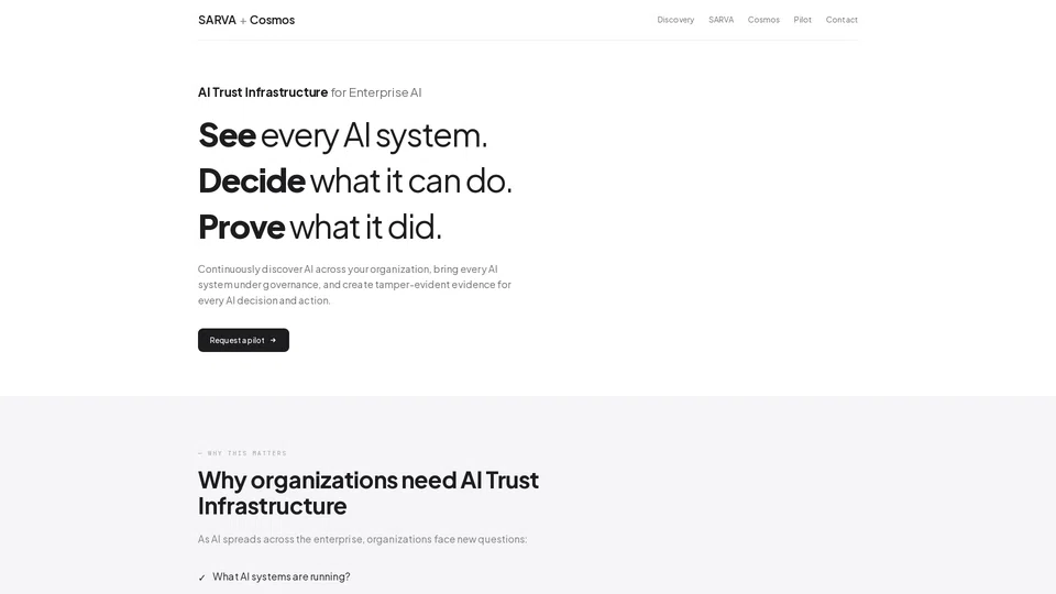 Homepage snapshot at launch