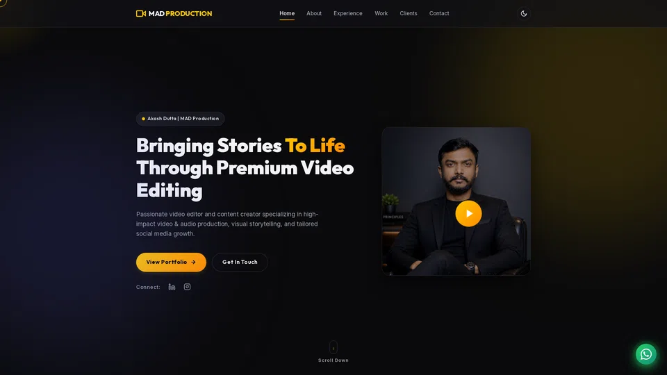 Homepage snapshot at launch