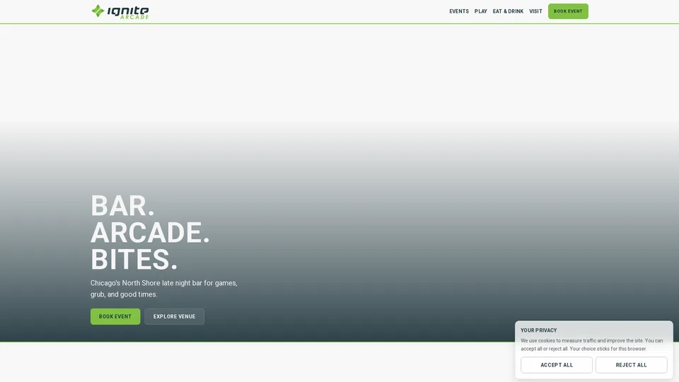 Homepage snapshot at launch