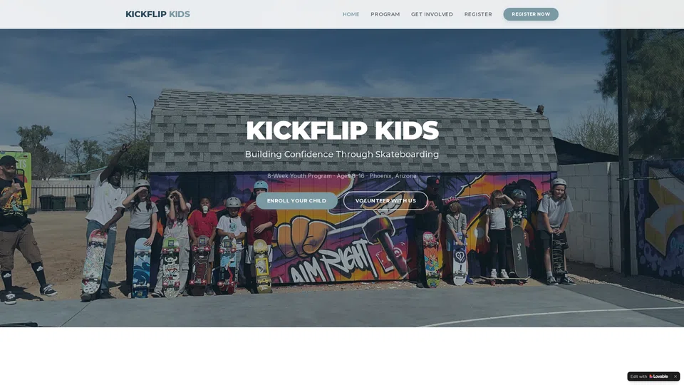 Homepage snapshot at launch