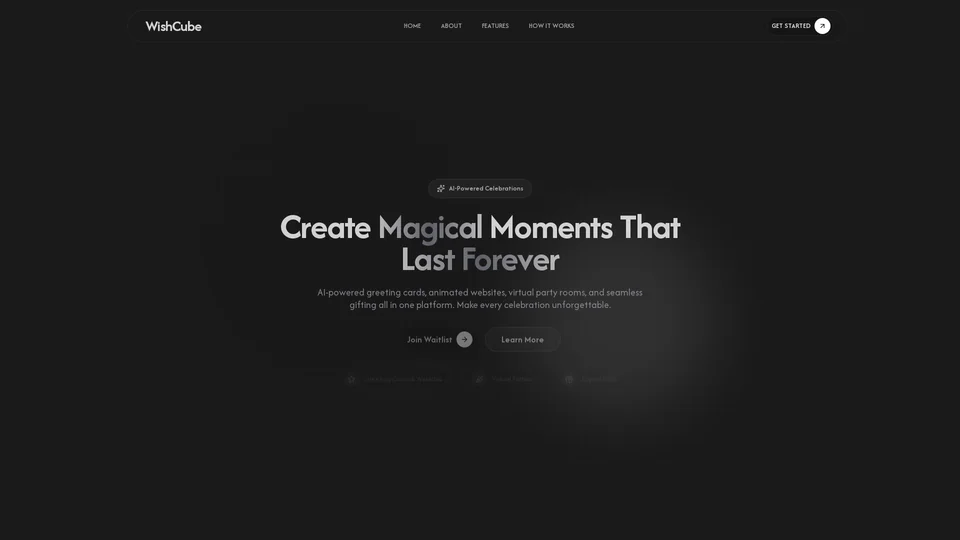 Homepage snapshot at launch