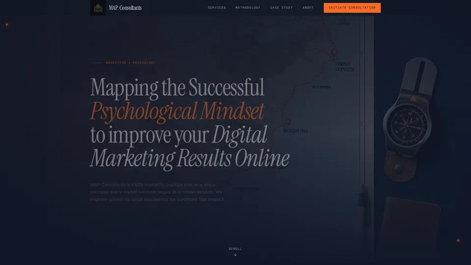 Homepage snapshot at launch