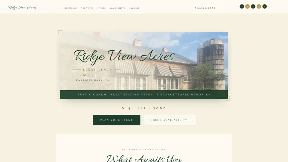 Homepage snapshot at launch