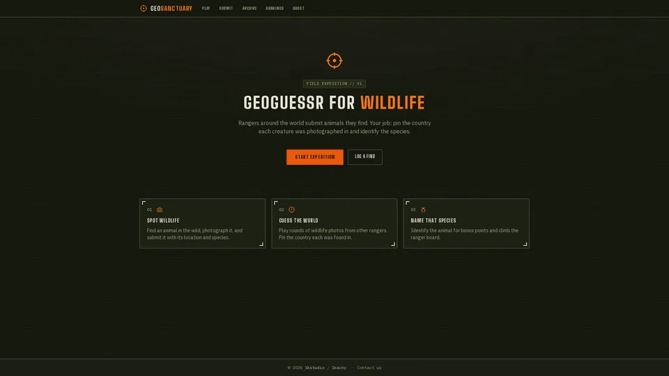 Homepage snapshot at launch