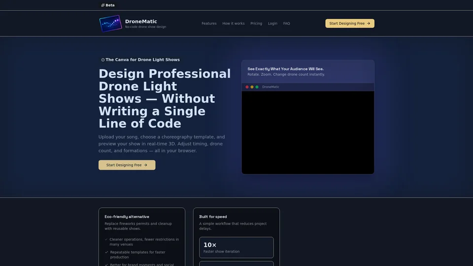Homepage snapshot at launch