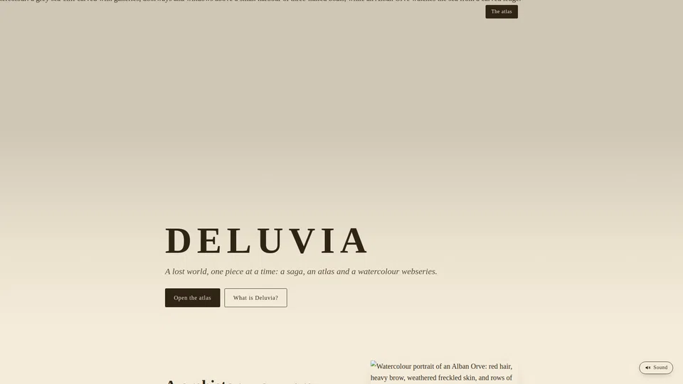 Homepage snapshot at launch