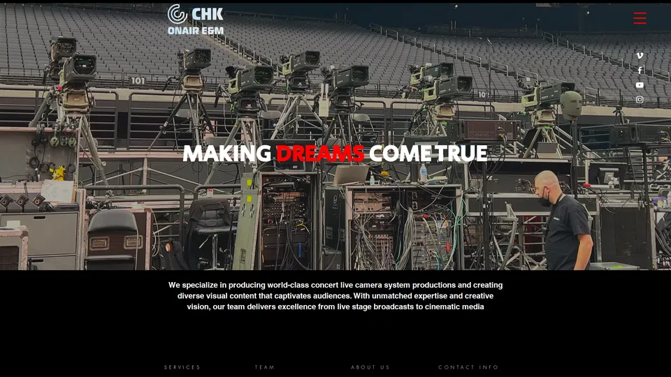 Homepage snapshot at launch