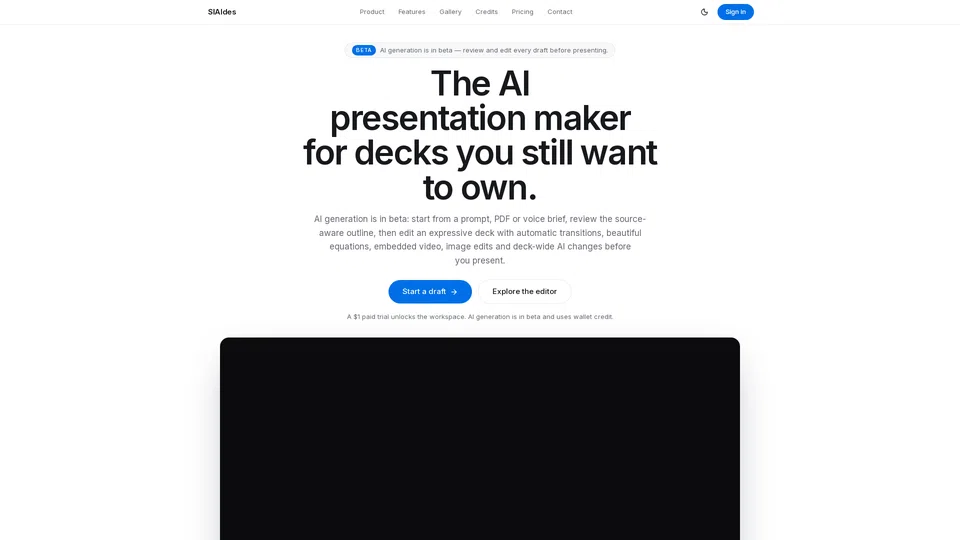 Homepage snapshot at launch