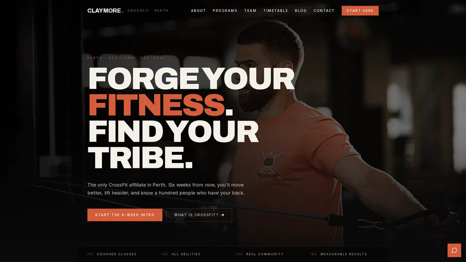 Homepage snapshot at launch