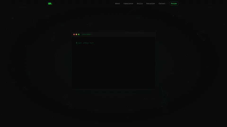 Homepage snapshot at launch