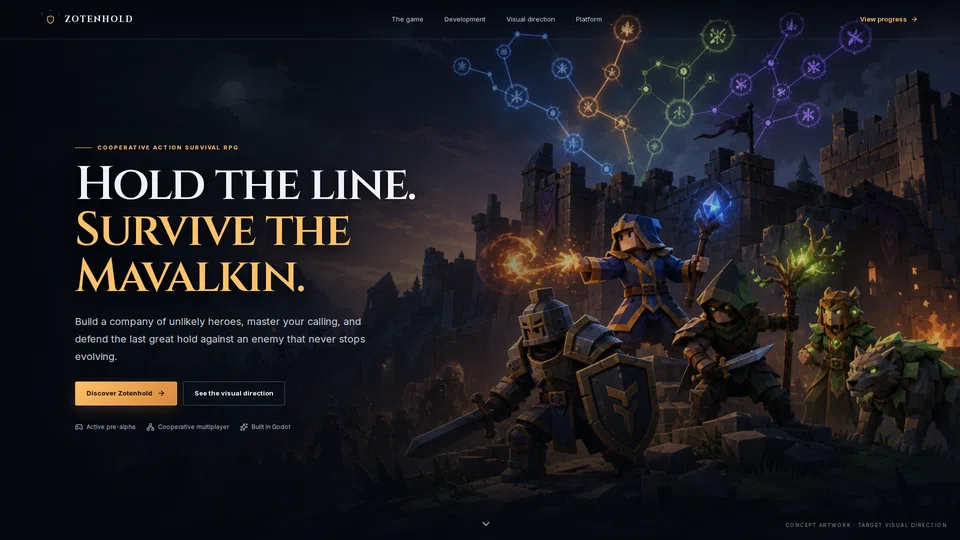 Homepage snapshot at launch