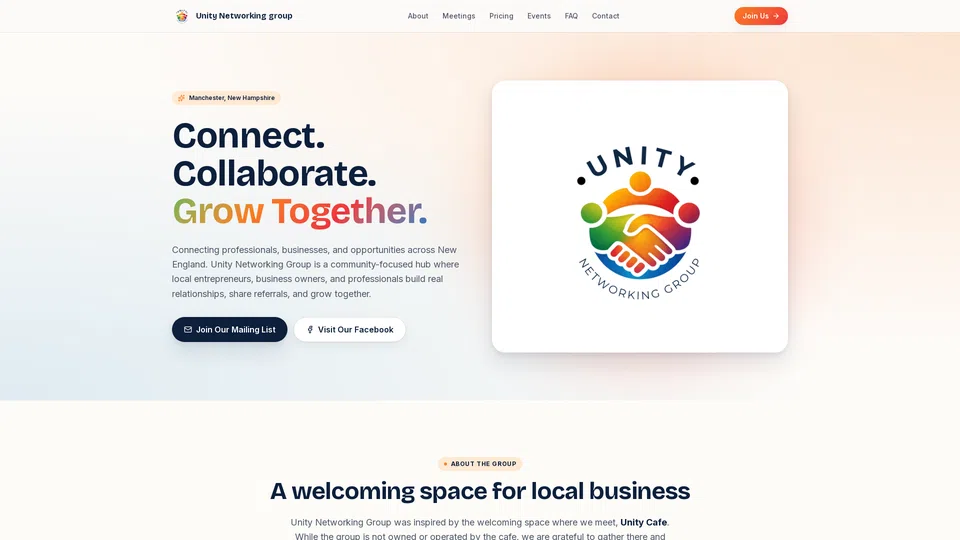 Homepage snapshot at launch