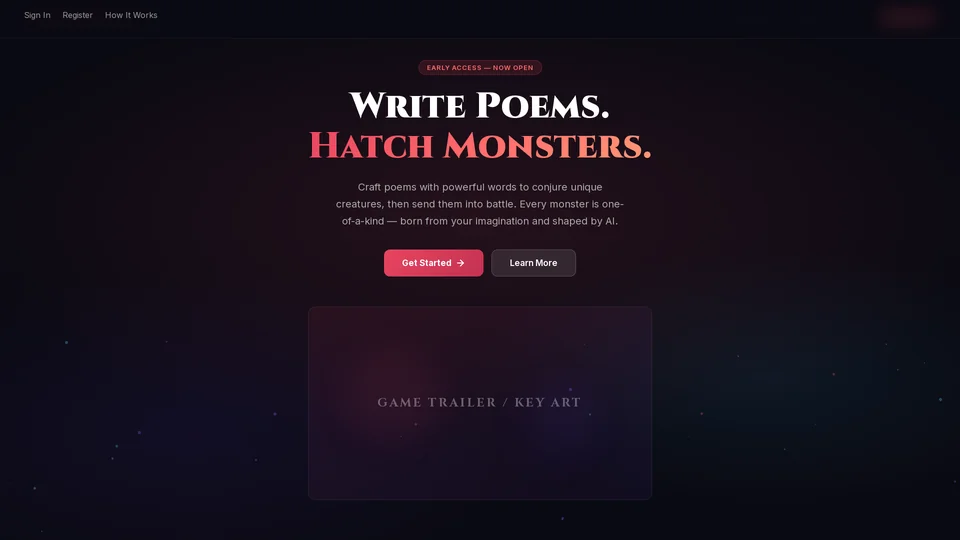 Homepage snapshot at launch
