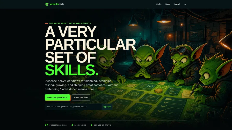 Homepage snapshot at launch