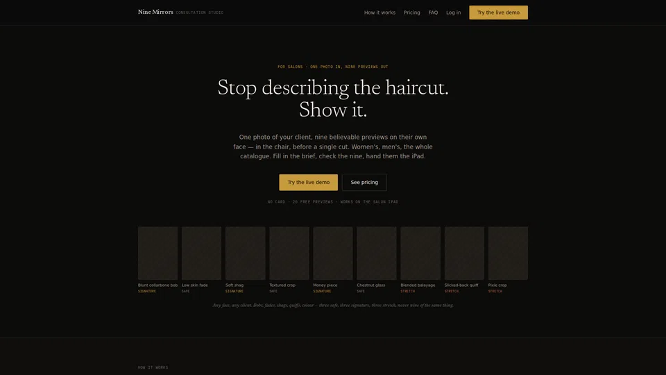 Homepage snapshot at launch