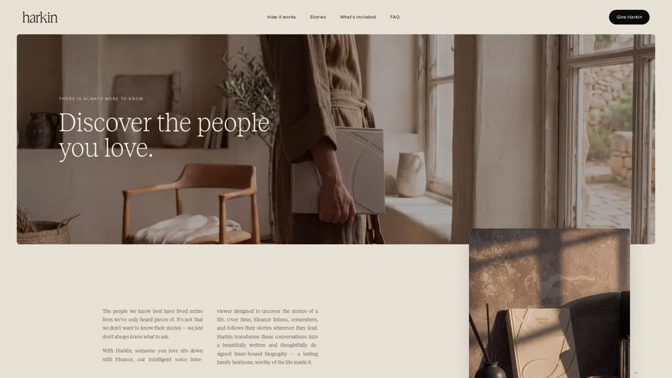 Homepage snapshot at launch
