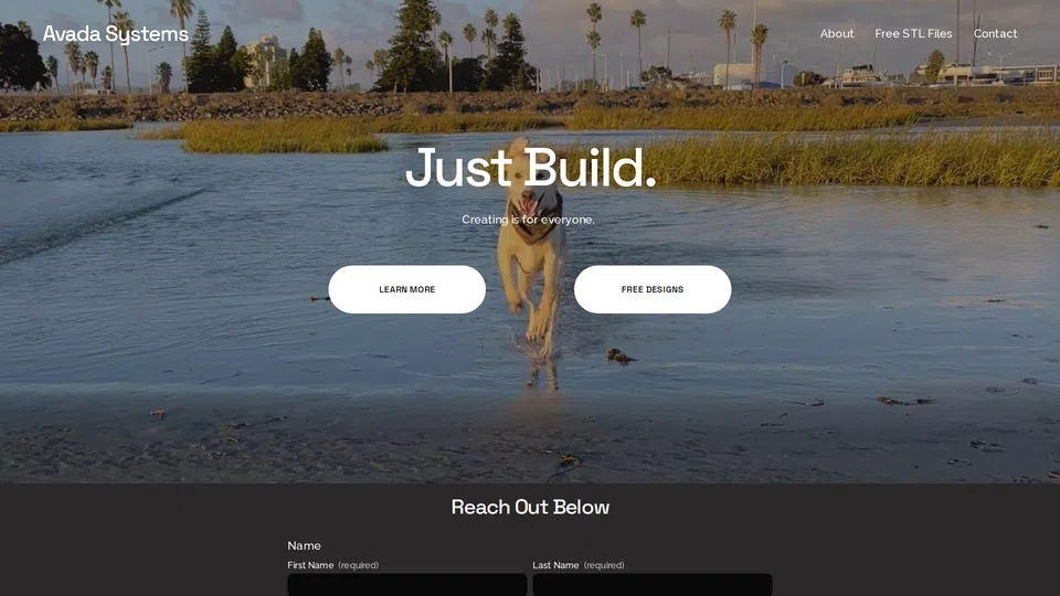 Homepage snapshot at launch