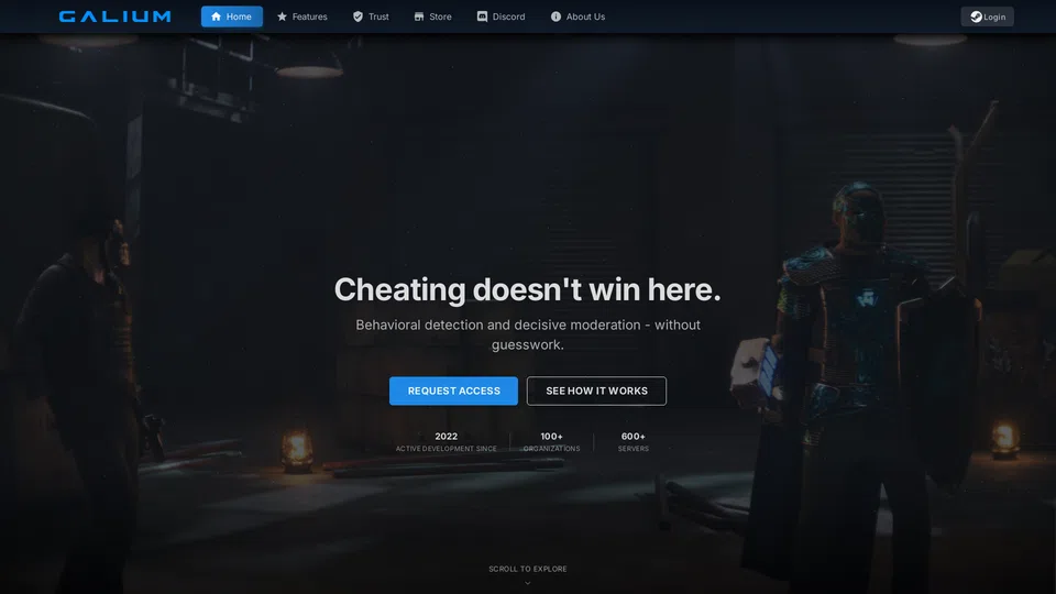 Homepage snapshot at launch
