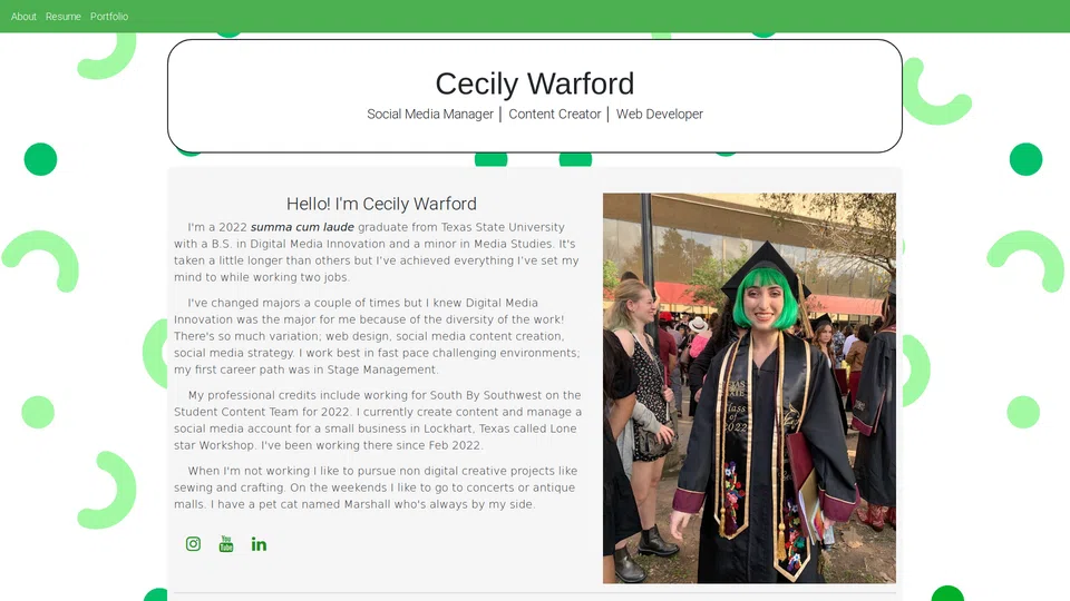 Homepage snapshot at launch