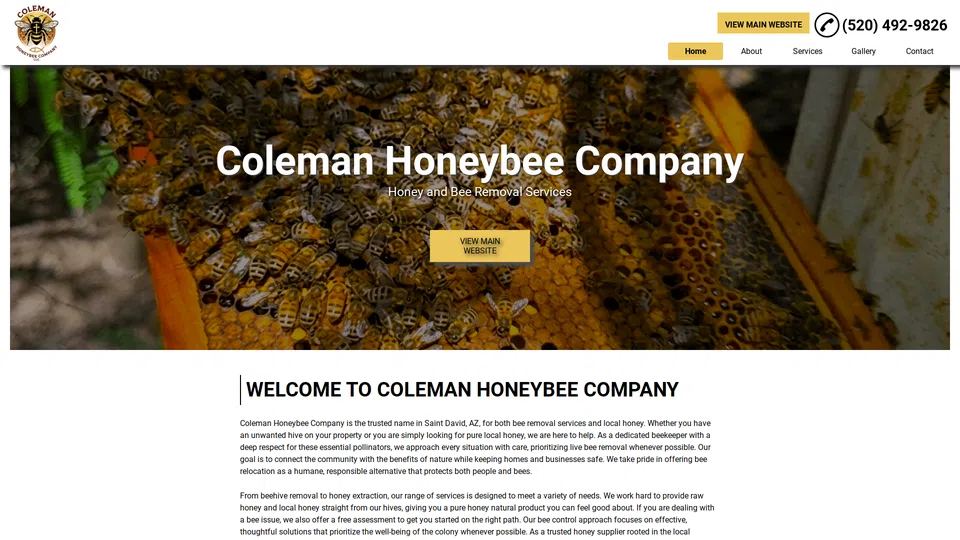 Homepage snapshot at launch