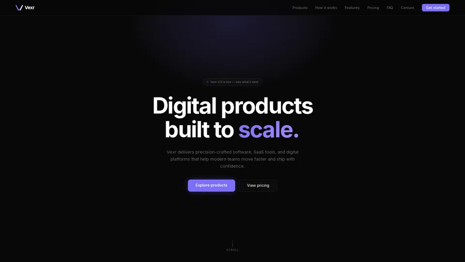 Homepage snapshot at launch