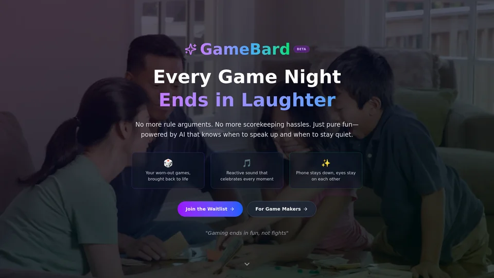 Homepage snapshot at launch