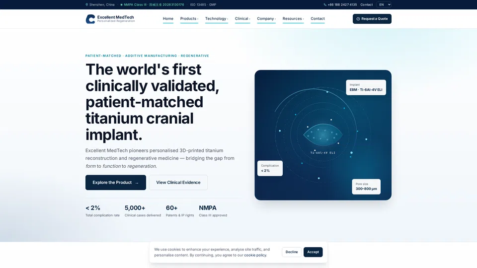 Homepage snapshot at launch