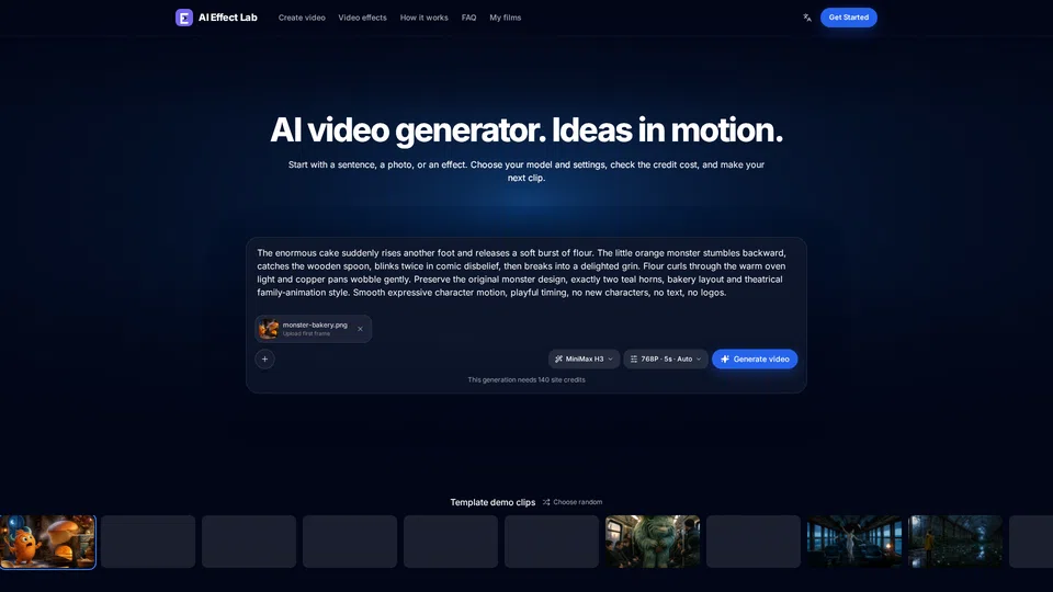 Homepage snapshot at launch