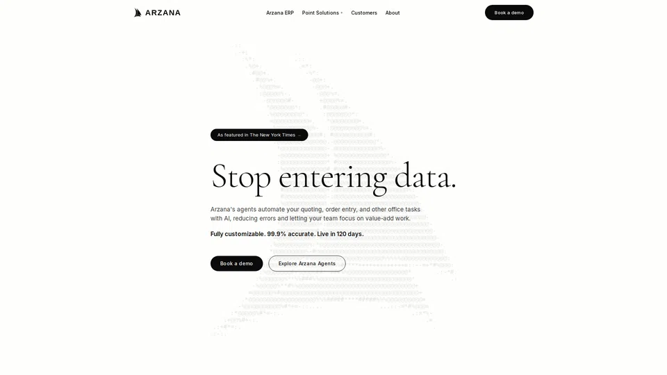 Homepage snapshot at launch